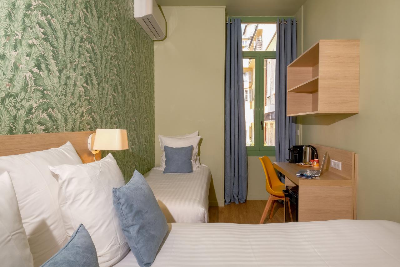Hôtel du Centre Nice - Chambre hôtel quartier Jean Médecin