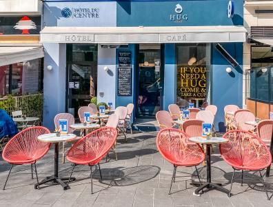 Hôtel du Centre Nice - terrasse coffee shop HuG kaffee mit baristas experten